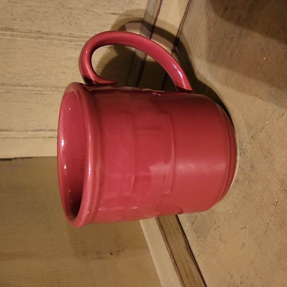 Longaberger Pottery USA Coffee/Tea Mug -  Paprika Woven Traditions